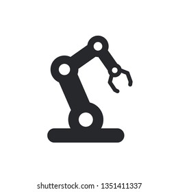 industrial robot flat vector icon