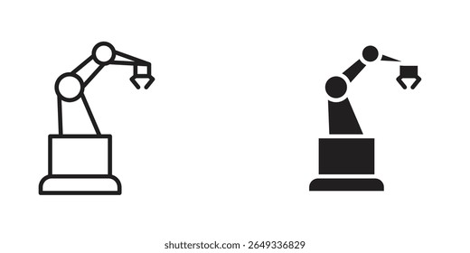 Industrial robot icon Design Illustrations. editable web icons