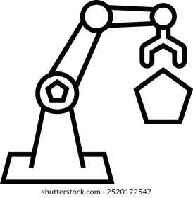 Ícone de robô industrial para uso comercial pessoal