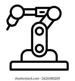 Industrial Robot Icon Element For Design