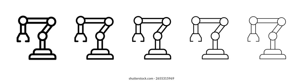 Icono de robot de Industrial lleno de concepto de signo plano para el Diseño web.