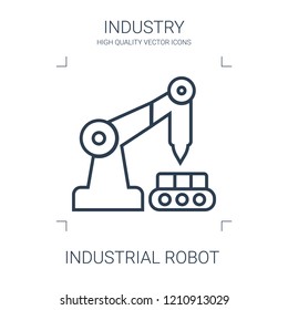 industrial robot icon. high quality line industrial robot icon on white background. from industry collection flat trendy vector industrial robot symbol. use for web and mobile