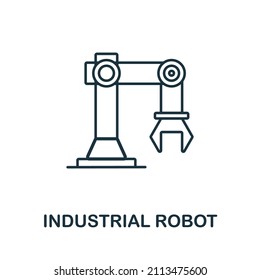 Industrial Robot icon. Line element from machinery collection. Linear Industrial Robot icon sign for web design, infographics and more.