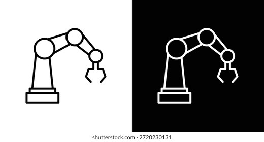Industrial robot icon logo element. Vector illustration. EPS10