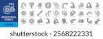 Industrial robot icon pack collection set for manufacturing and industry 4.0