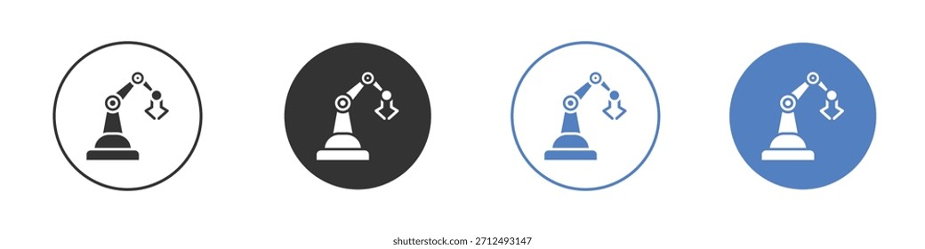 Icono de robot de Industrial Diseño de línea delgada. Gráfico de Vector. EPS 10