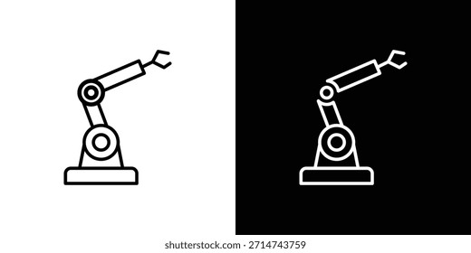 Industrial robot icon. Thin linear web icons