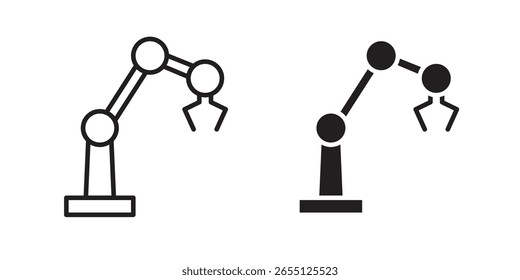 Industrial robot icon vector design. set web icons