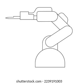 Industrial robot icon vector design,mechanical robot arm icon.