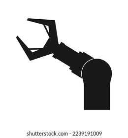 Industrial robot icon vector design,mechanical robot arm icon.
