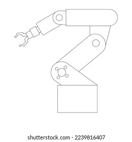 Industrial robot icon vector design,mechanical robot arm icon.