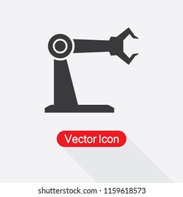 Industrial Robot Icon Vector Illustration Eps10