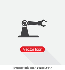 Industrial Robot Icon Vector Illustration Eps10