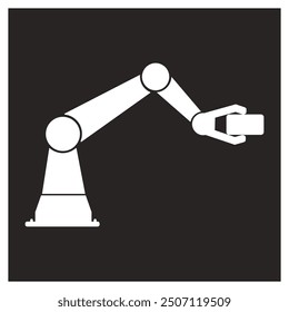Diseño de símbolo de Ilustración vectorial de icono de robot industrial