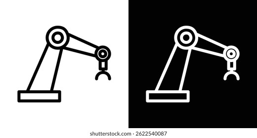 Industrial robot icon vector illustration EPS