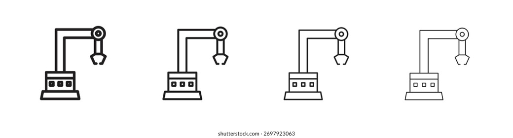 Ilustración vectorial de icono de robot de Industrial. Vector editable EPS 10.