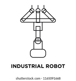 Industrial robot icon vector isolated on white background, Industrial robot transparent sign