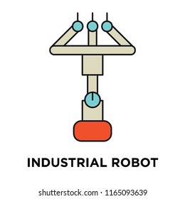 Industrial robot icon vector isolated on white background, Industrial robot transparent sign , technology symbols