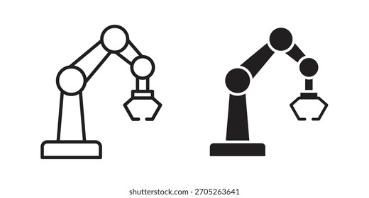 Industrial robot icon Vector isolated design element. EPS10
