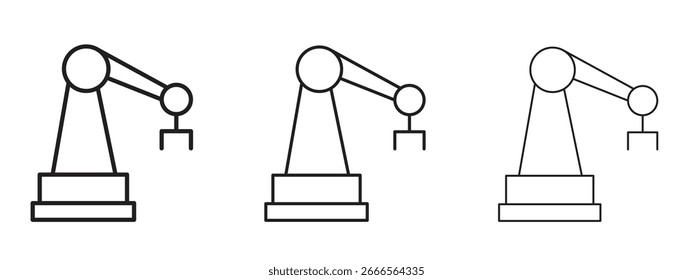 Industrial robot icon for Website or Apps Elements, Logo. Pixel vector graphics