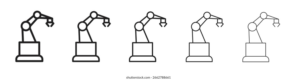 Industrial robot icon for your web site design, logo, app, UI.