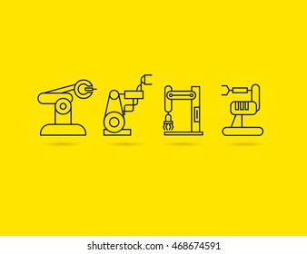 industrial robot icons
