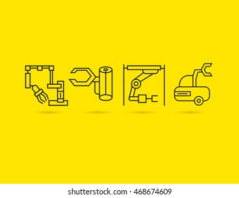 industrial robot icons