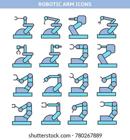industrial robot icons 