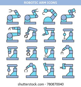 industrial robot icons 