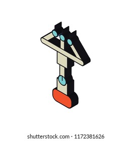 Industrial robot isometric left top view 3D icon