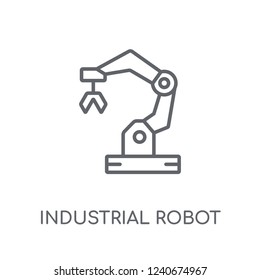 Industrial robot linear icon. Modern outline Industrial robot logo concept on white background from Artificial Intellegence and Future Technology collection.