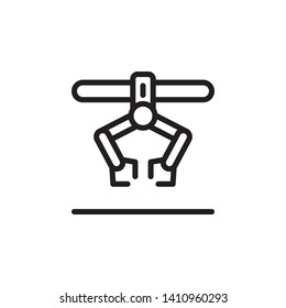 Industrial robot, loading arm icon - Vector