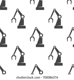 Industrial robot seamless pattern. Vector illustration for backgrounds