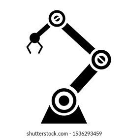 
Industrial robot vector icon. automation  illustration symbol. 