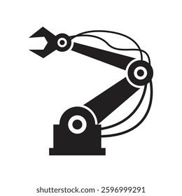 Industrial Robotic Arm Icon isolated illustration 