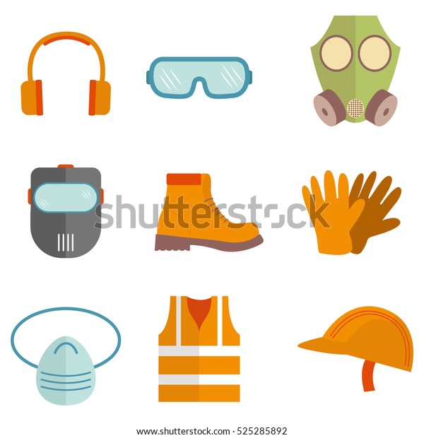 Industrial Safety Equipment Design Vector Illustration Stock Vector ...