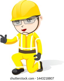 industrial safety figure with safety gear