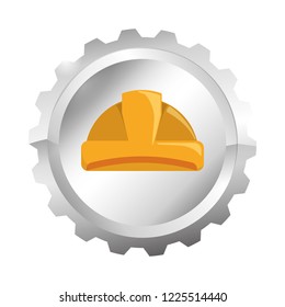 industrial safety helmet with gear