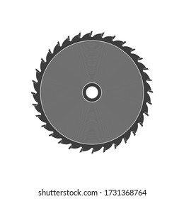 Industrial Saw disc symbol isolated on white background. Circular saw blade icon. Wheel Blade. Vector illustration EPS 10.