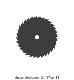 Industrial Saw disc symbol isolated on white background. Circular saw blade icon. Wheel Blade. Vector illustration EPS 10.