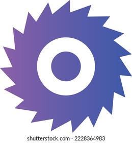 Industrial saw gradient universal icon ui ux element sign.