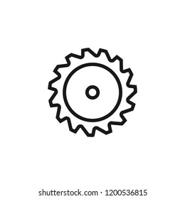 Industrial saw icon. Simple element illustration. Industrial saw symbol design from Construction collection set. Can be used in web and mobile on white background