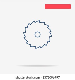 Industrial saw icon. Vector concept illustration for design.