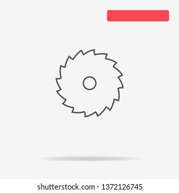 Industrial saw icon. Vector concept illustration for design.