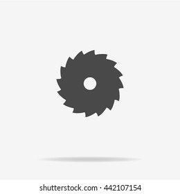 Industrial saw icon. Vector concept illustration for design.