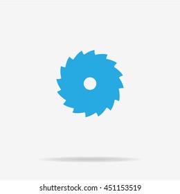 Industrial saw icon. Vector concept illustration for design.