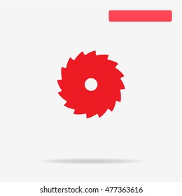 Industrial saw icon. Vector concept illustration for design.
