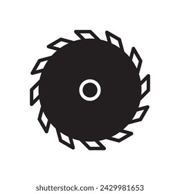 Industrial saw vector icon. Circular saw flat sign design. Saw symbol pictogram. UX UI icon