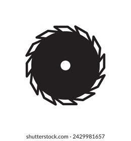 Industrial saw vector icon. Circular saw flat sign design. Saw symbol pictogram. UX UI icon