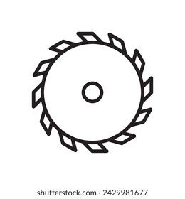 Industrial saw vector icon. Circular saw flat sign design. Saw symbol pictogram. UX UI icon